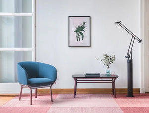 Grace Armchair on 4 Legged Base with Blue Finish and Purple Frame for Waiting Areas