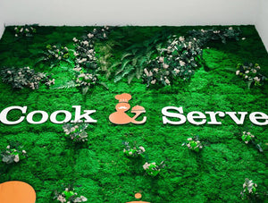 Green Mood Green Walls Forest Cook And Serve Close View