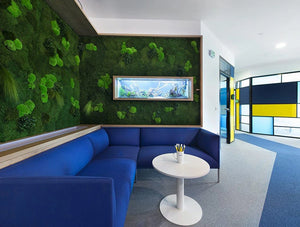 Green Mood Green Walls Forest In Nordic Food Office Seating Area