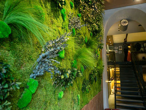 Green Mood Green Walls Forest In Passage Staircase