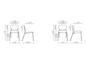 Hens Stackable Office Chair Dimensions