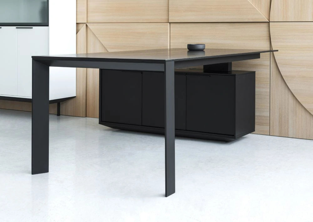 In Office Executive Desk 3 in Black Finish