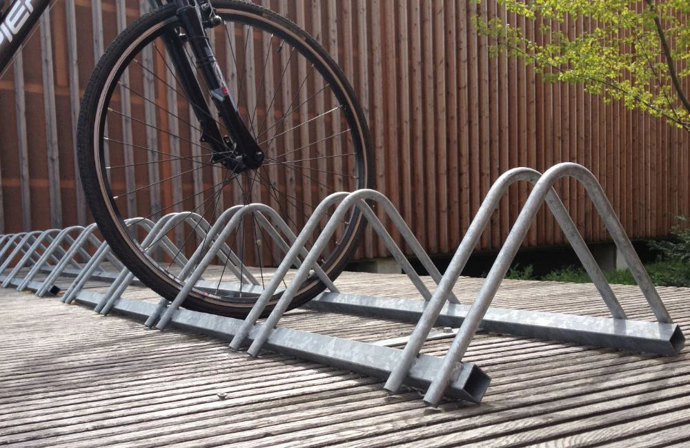 Infinite Modular Bicycle Rack in Outdoor Setting
