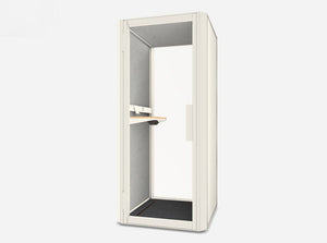 Mute Jetson S1 Phone Booth In Moon White Without Stool