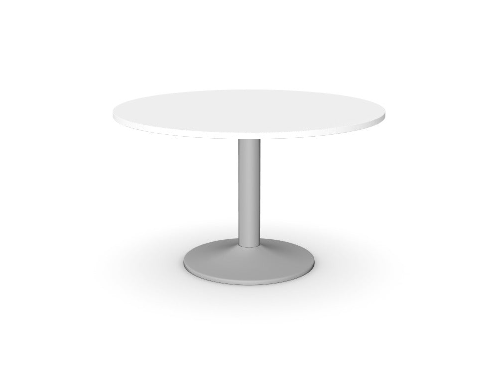 Custom Kito Round Meeting Table, Single Cylinder Leg Base - Ref: MU3IQT
