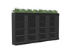 Key Modular 4 Level Storage Wall with Open Units and Planters