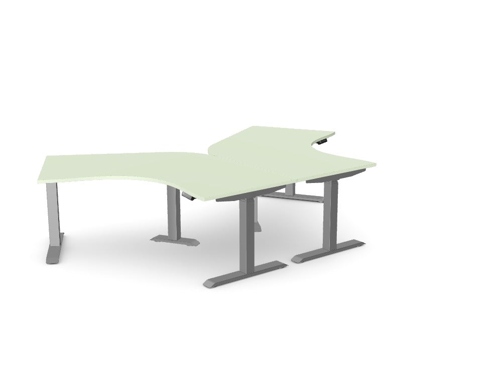 Custom Ws.D Levo Curved Sit-Stand Desk Pod - Ref: DVI04V