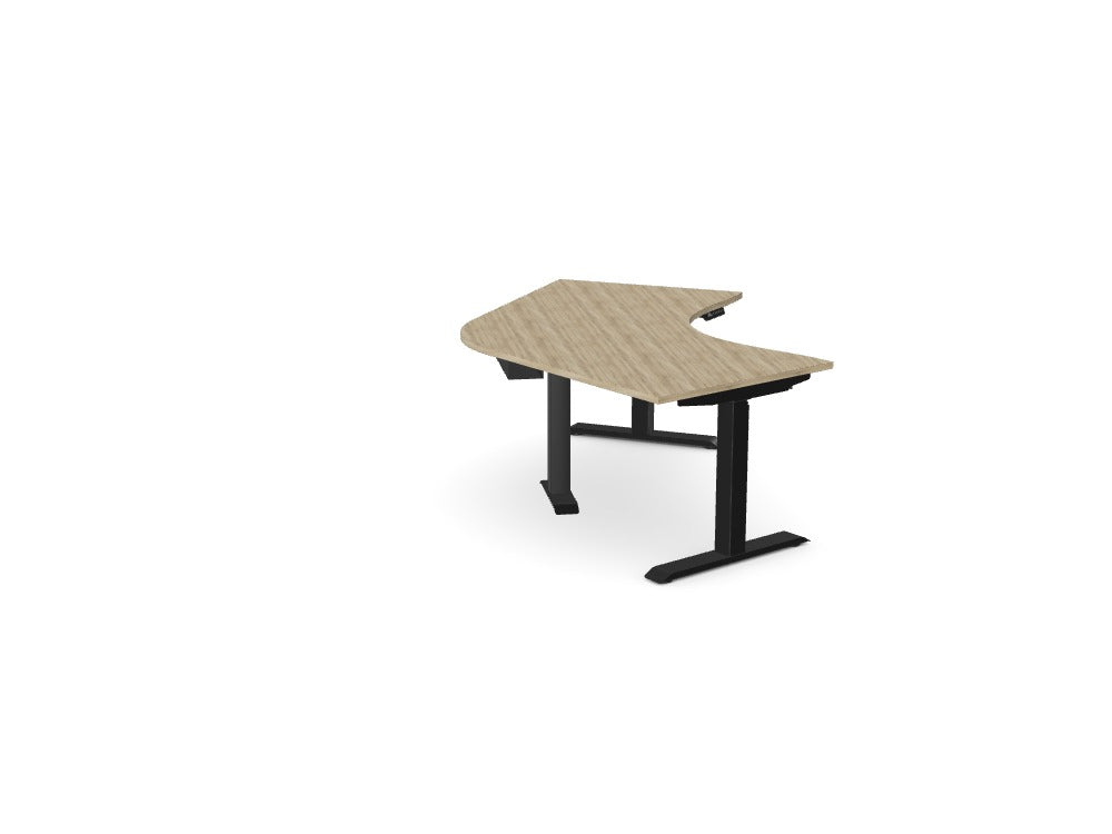 Custom Levo Curved Sit-Stand Desk Pod - Ref: VH1Y2S