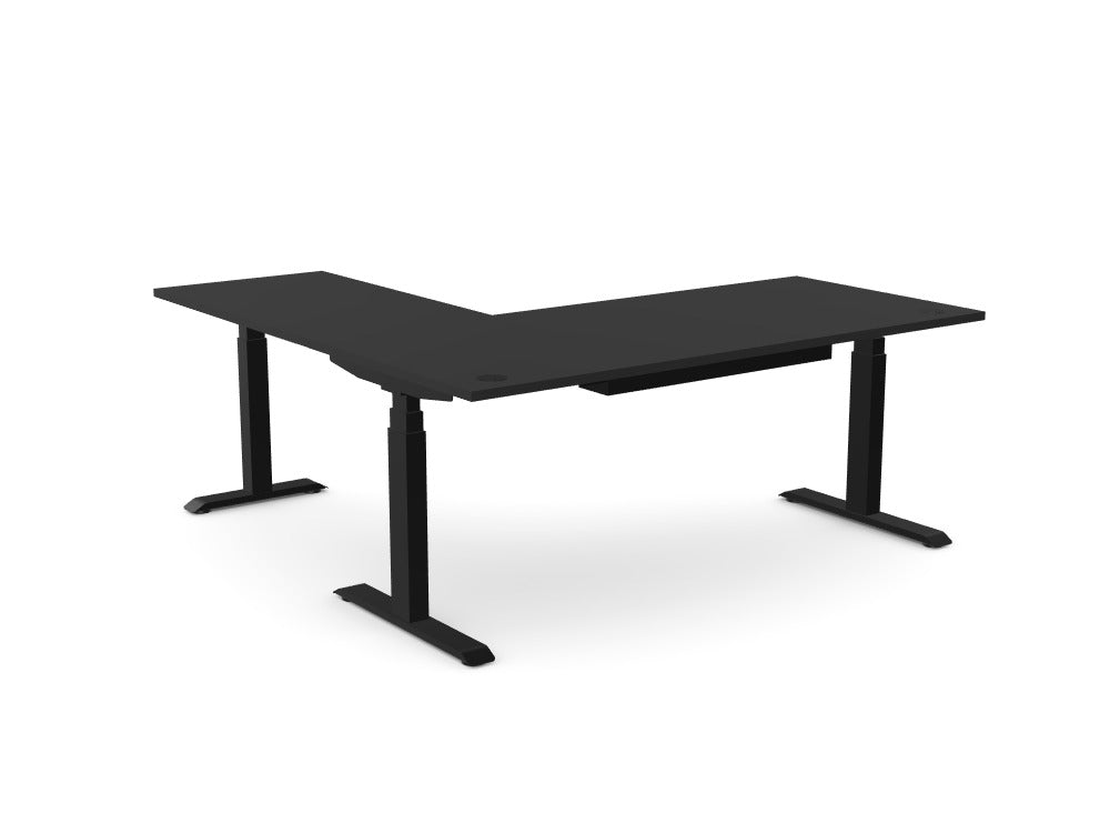 Custom Ws.D Levo Sit-Stand Desk with Return - Ref: DVP2AH4