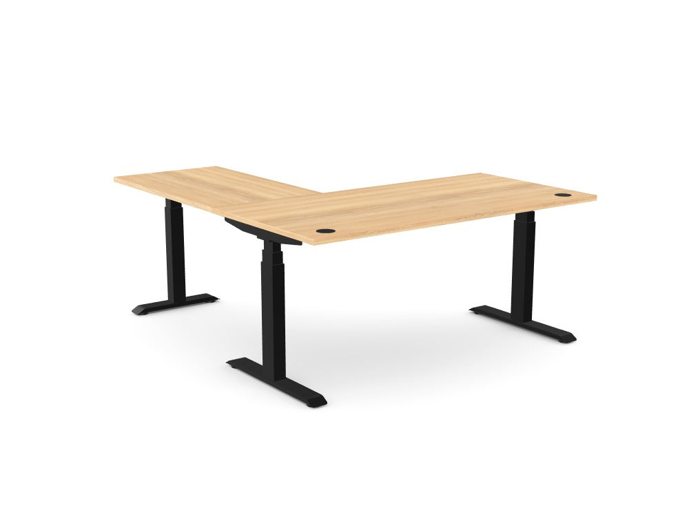 Custom Ws.D Levo Sit-Stand Desk with Return - Ref: HZ4VNM