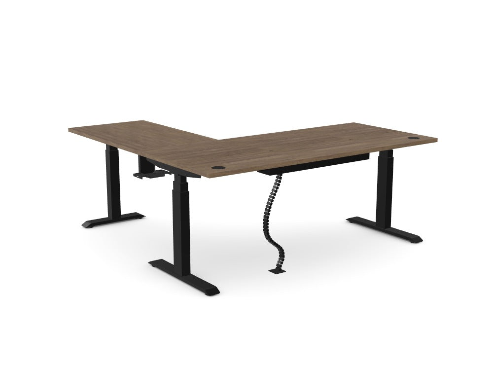 Custom Ws.D Levo Sit-Stand Desk with Return - Ref: YPSQWEQ