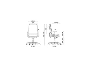 Leaf Air Operative Office Chair Dimensions