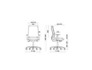 Leaf Operative Office Chair 9 Dimensions