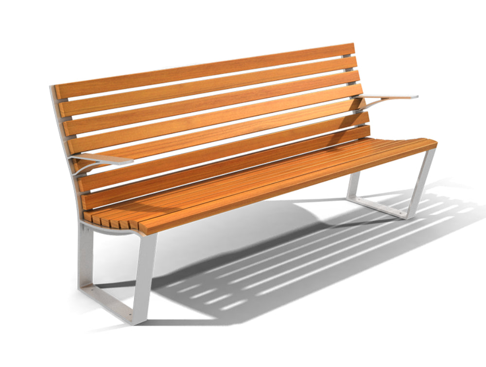 Leman Eco Wooden Bench with Backrest