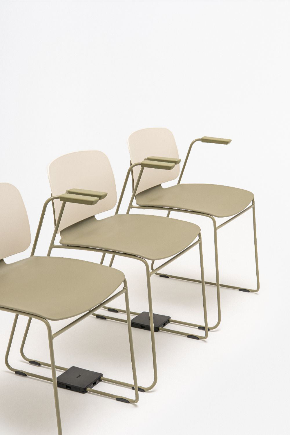 Lena Low Backrest Armchair with Sled Base 2