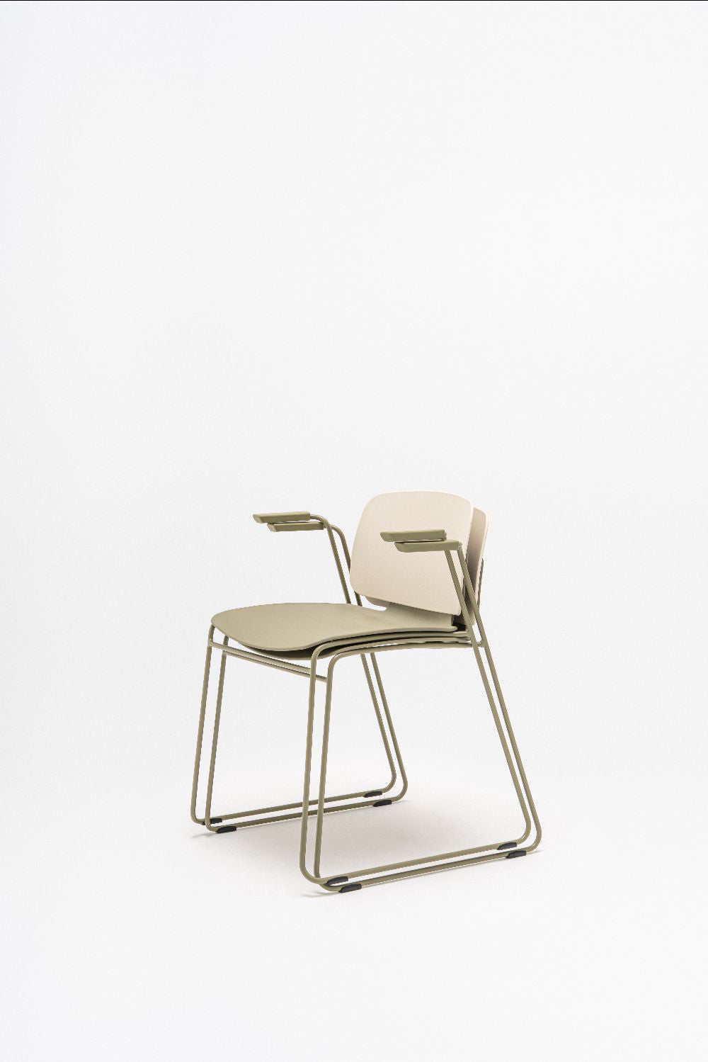 Lena Low Backrest Armchair with Sled Base 3