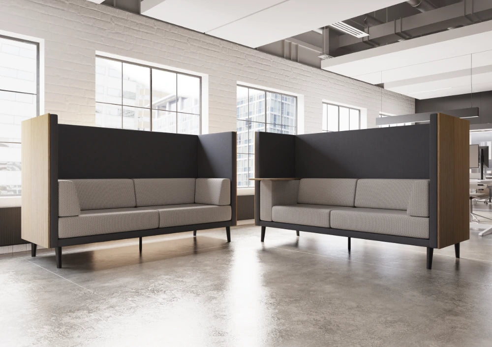 Lenny 2 Seater High Back Chair Two Toned Finish 2