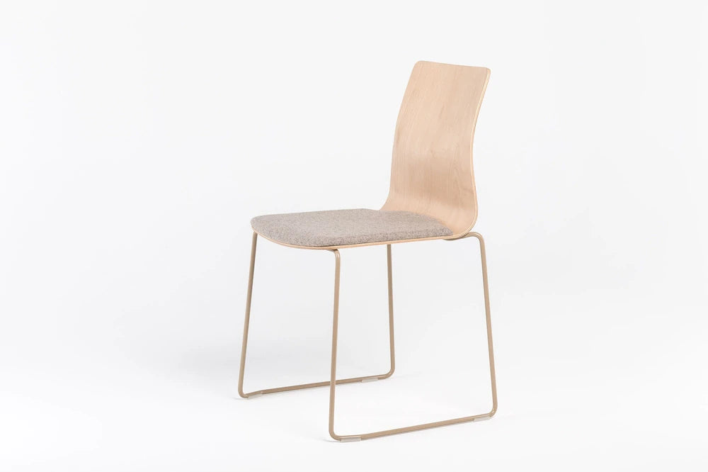 Linar Plus Wooden Chair  Metal Legs 16