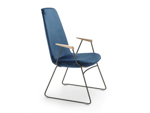 Lumi High Back Chair with Sled Base 5