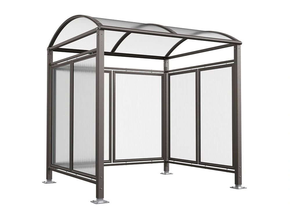 M Barrel Roof Bicycle Shelter with Polycarbonate Dome 2
