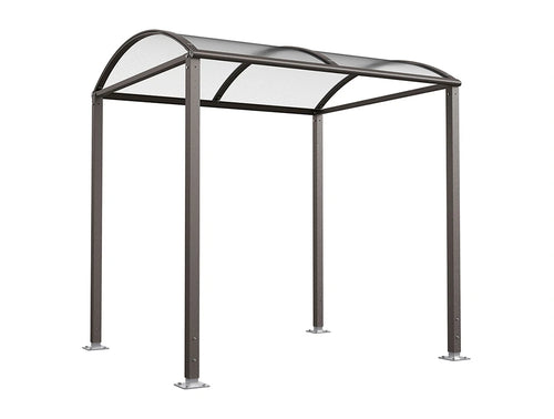 M Barrel Roof Bicycle Shelter with Polycarbonate Dome