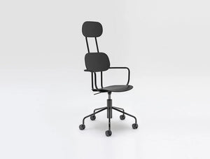 Mdd New School Chair With Headrest On Four Spoke Base 5