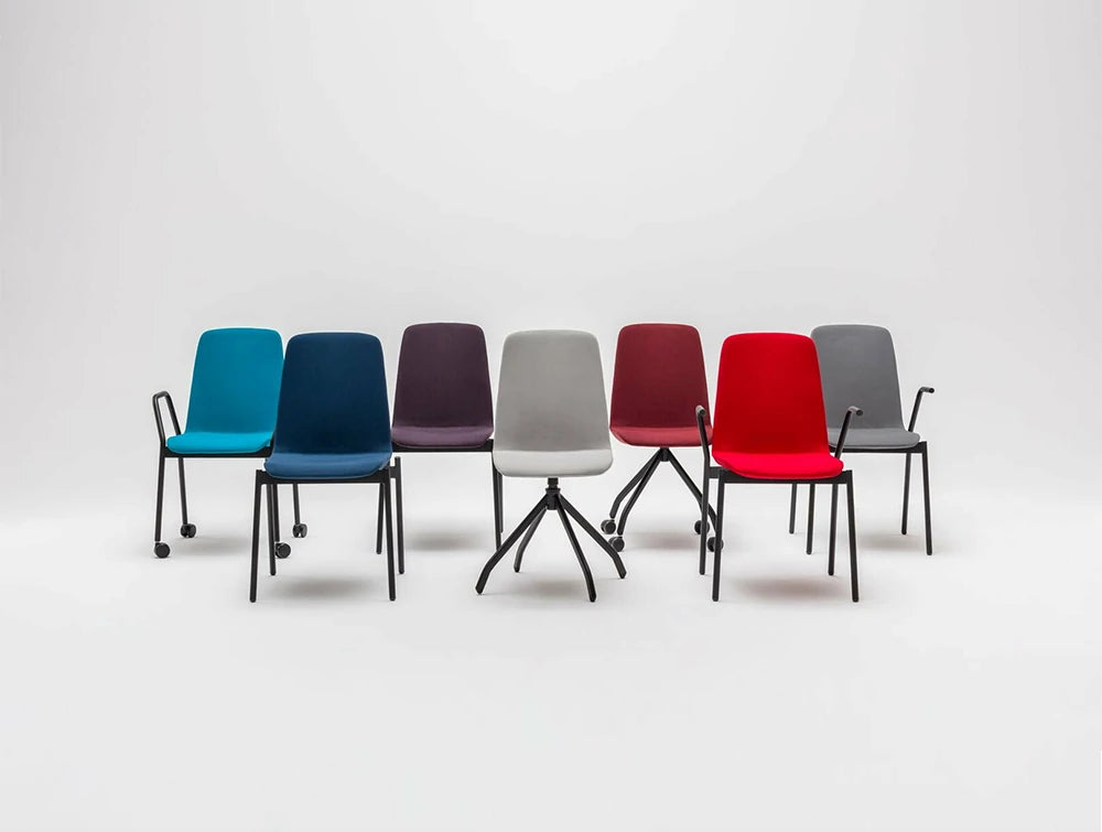 Mdd Ulti Fabric Chair On Four Legged Base With Castors 4