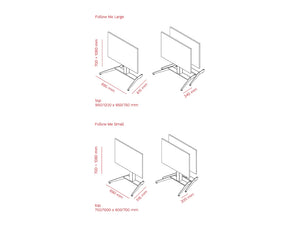 Mara Follow Me Height Adjustable Office Table Dimensions