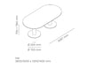 Mara Follow Meeting Room Large Table With Twin Circular Base Dimensions