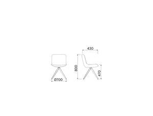 Milos Meeting 4 Star Trestle In Steel Office Chair 5 Dimensions