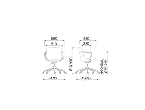 Milos Meeting Office Chair Dimensions