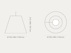 Mute Bell E27 Acoustic Lighting 8 Dimensions