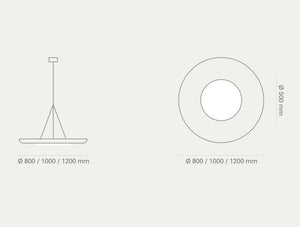 Mute Loop Acoustic Ceiling Lighting 7 Dimensions