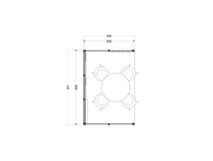 Mutedesign Omniroom Meet 4 Person Open Meeting Pod 4 Dimensions