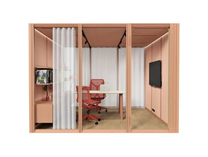 Mutedesign Omniroom Work 2 Person Closed Working Pod 3X3 P2 V1 C