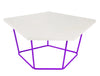 Nest Soft Seating With Power Hub Coffe Table With Purple Legs