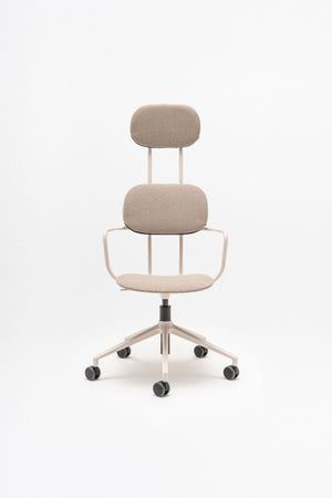 New School High Back Chair on 5 Star Base with Castors 4