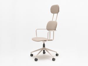New School High Back Chair on 5 Star Base with Castors