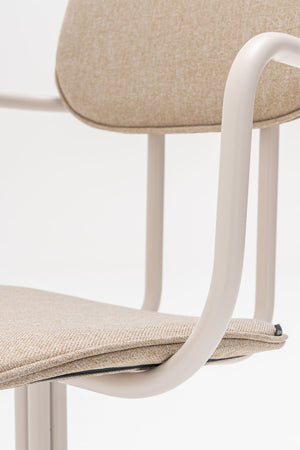 New School High Backrest Chair on 4 Star Base with Castors Detail