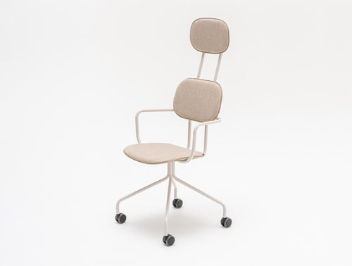 New School High Backrest Chair on 4 Star Base with Castors