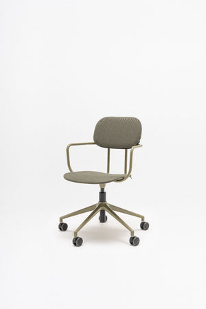 New School Low Back Chair on 5 Star Base with Castors 2
