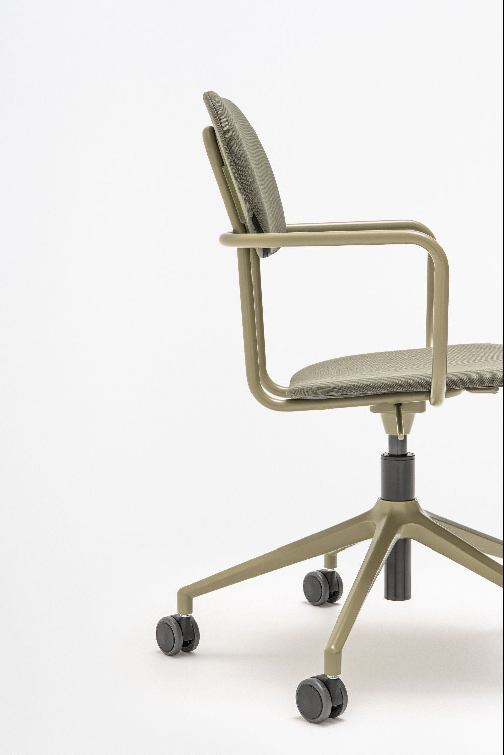 New School Low Back Chair on 5 Star Base with Castors Detail 7