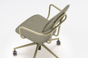 New School Low Back Chair on 5 Star Base with Castors Detail 8