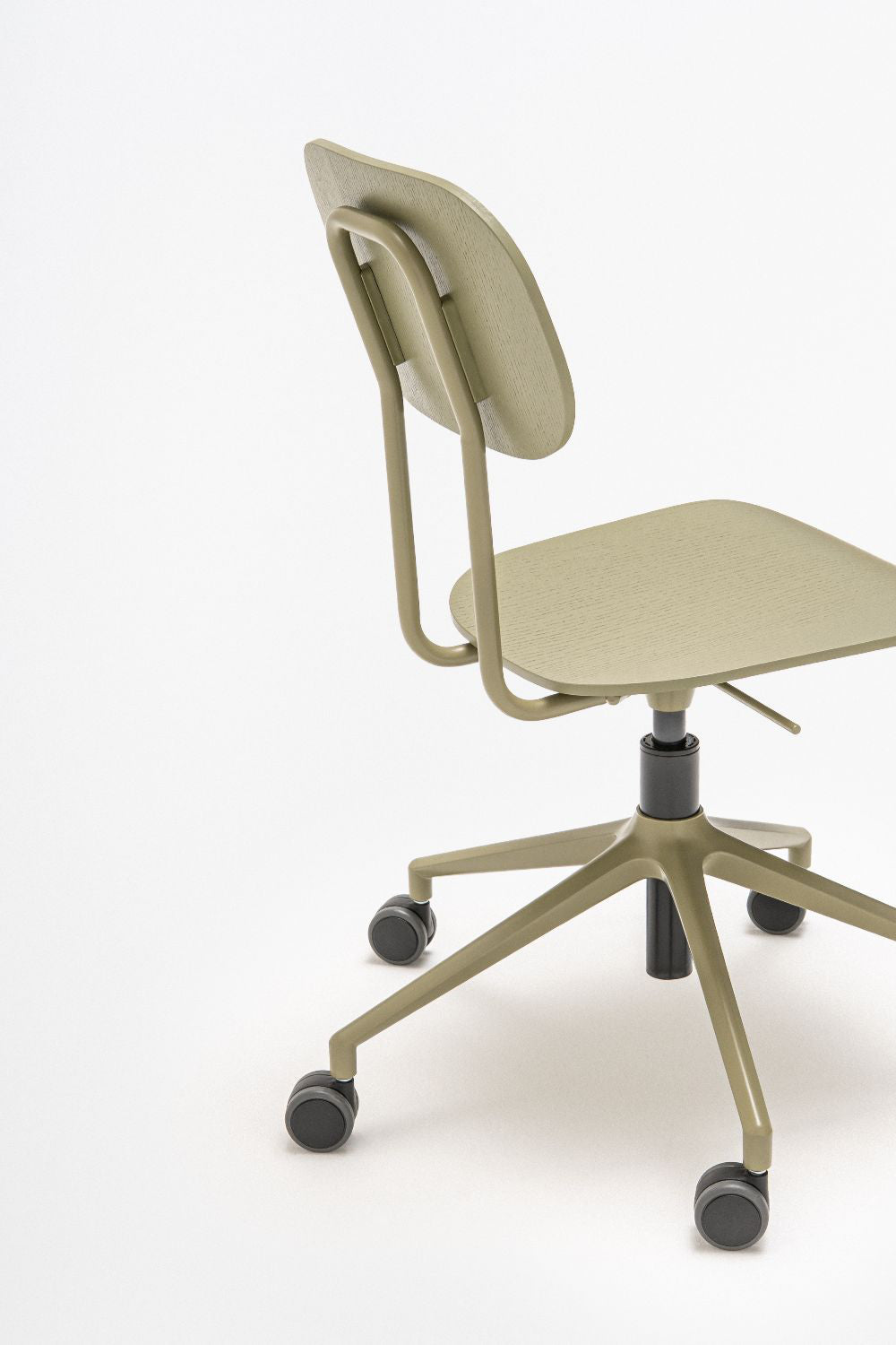 New School Low Back Chair on 5 Star Base with Castors Detail