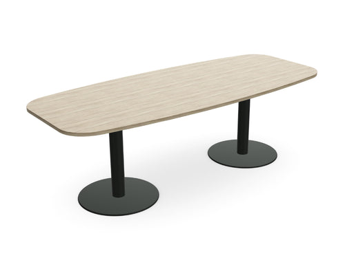 Nexis Cylinder Base Barrel Curved Edge Tables