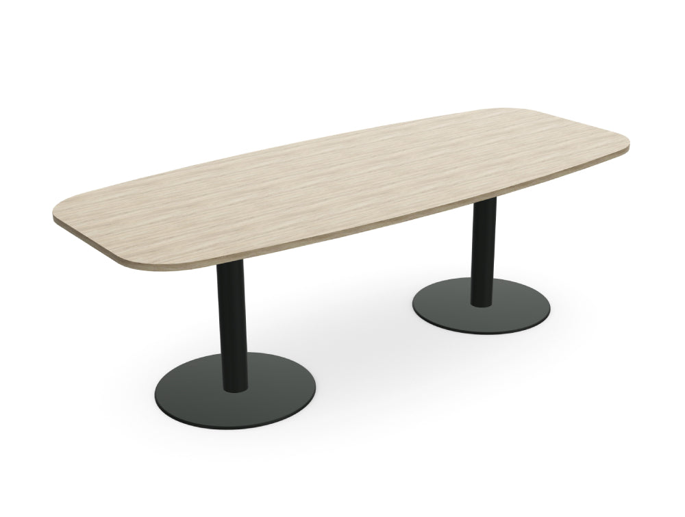 Nexis Cylinder Base Barrel Curved Edge Tables