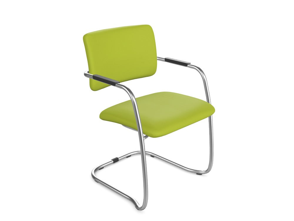 Custom OQ Series Mid Backrest Stacking Chair, Chrome Frame [C.D] - Ref: WU0ILCJ