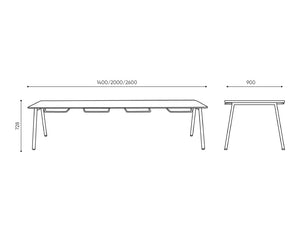 Orte Rectangular Wooden Table Dimensions