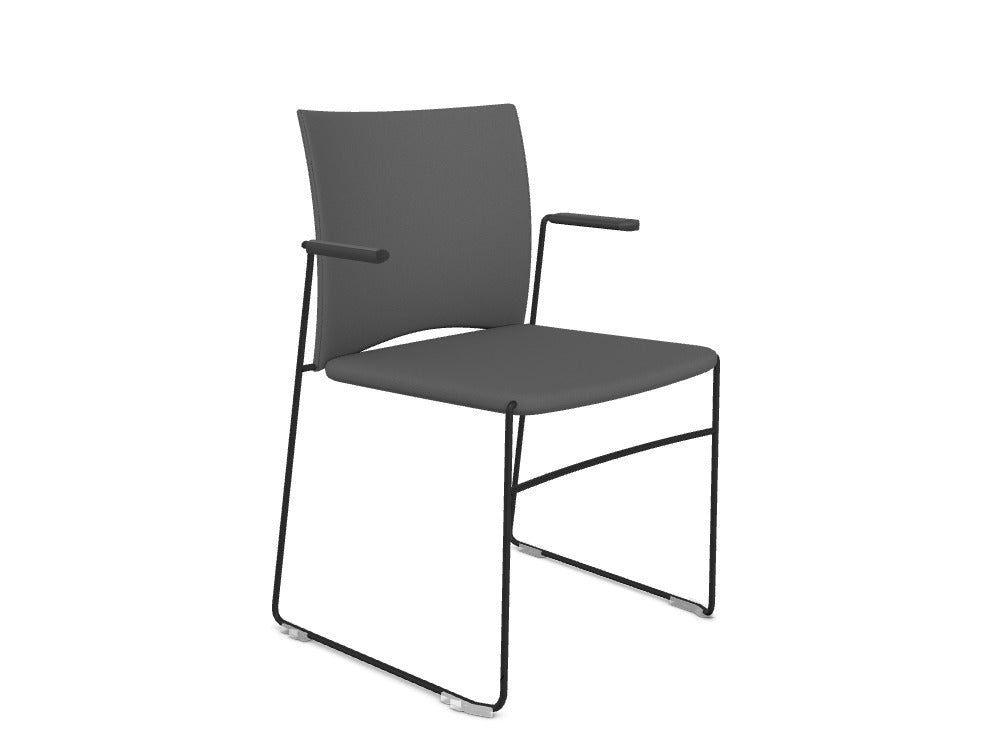 Custom Ariz Upholstered Seat with Armrest and Backrest Chair - Model 570V [C.D] - Ref: K34YYR