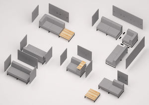 Plint Upholstered Modular Sofa Family